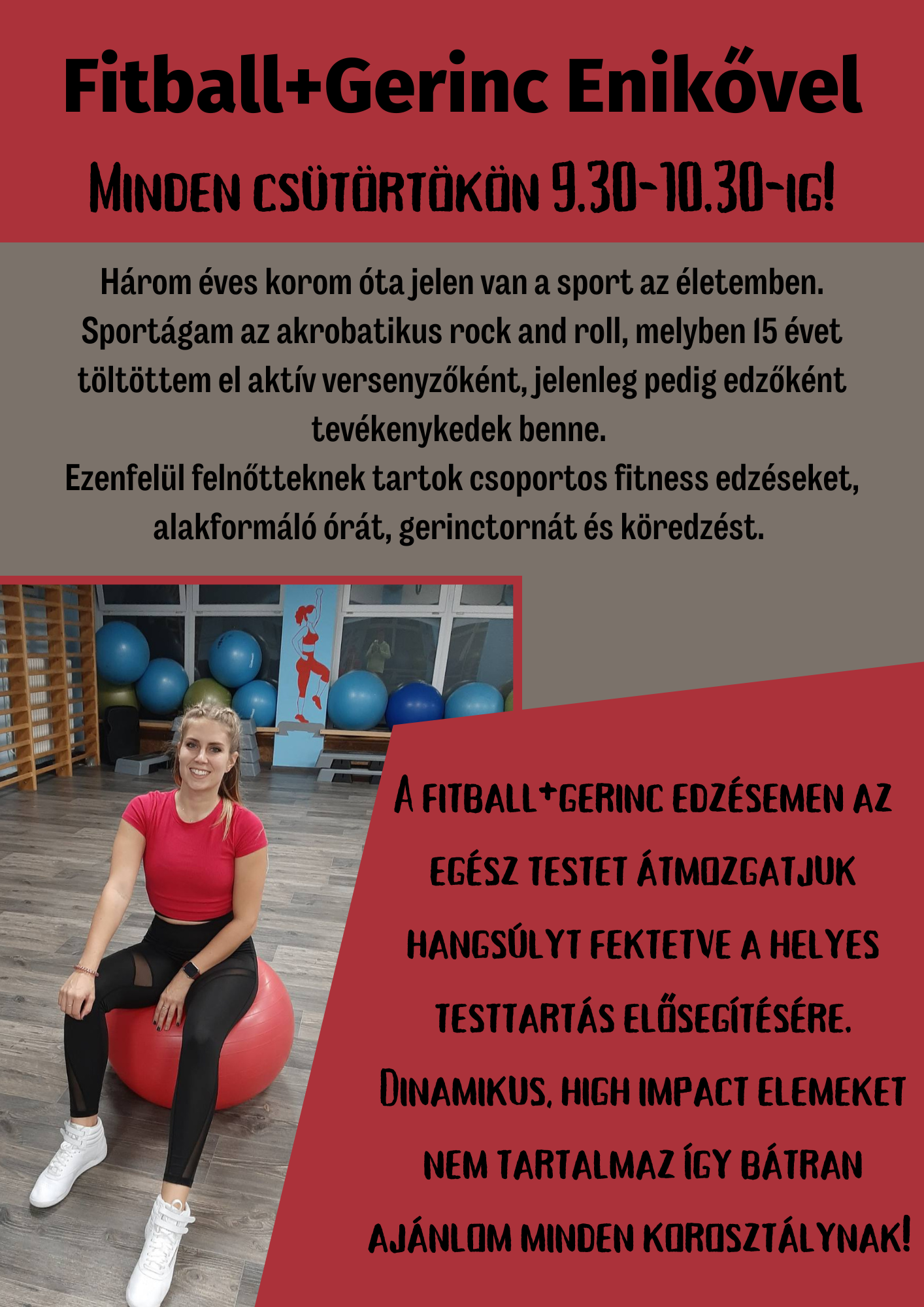 Fitball + Gerinc Enikővel